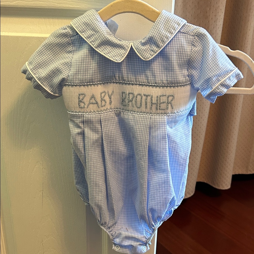 Blue 'Baby Brother' One-Piece Bodysuit